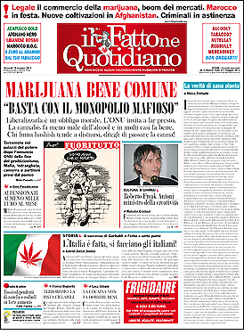 il Fattone Quotidiano, falso/parodia de il Fatto Quotidiano, pubblicato su IL NUOVO MALE n.7, maggio 2012