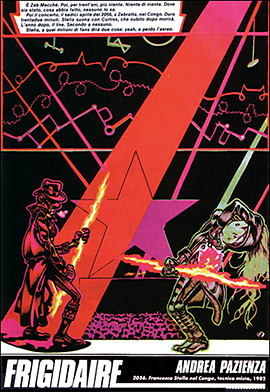 Disegno di Andrea Pazienza. Poster originale di FRIGIDAIRE del 1984