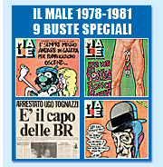 IL MALE, rivista di satira, con i falsi numeri del Male: 1978, 1979, 1980, 1981